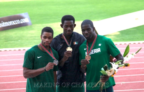Men's double sprint champion, Hua Wilfried Koffi won gold ahead of the Nigerian pair of Mark Jelks and Monzavous Edwards.
