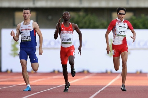 Abbas Abubakar competing for Bahrain at the 2014 World Juniors. (Photo credit: Christian Petersen/Getty Images North America) 